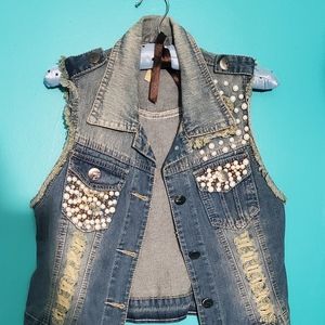 Denim jacket vest